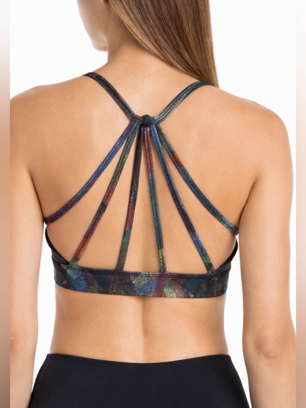 Onzie Strappy Back Sports Bra S/M NWOT Multicolor Yoga